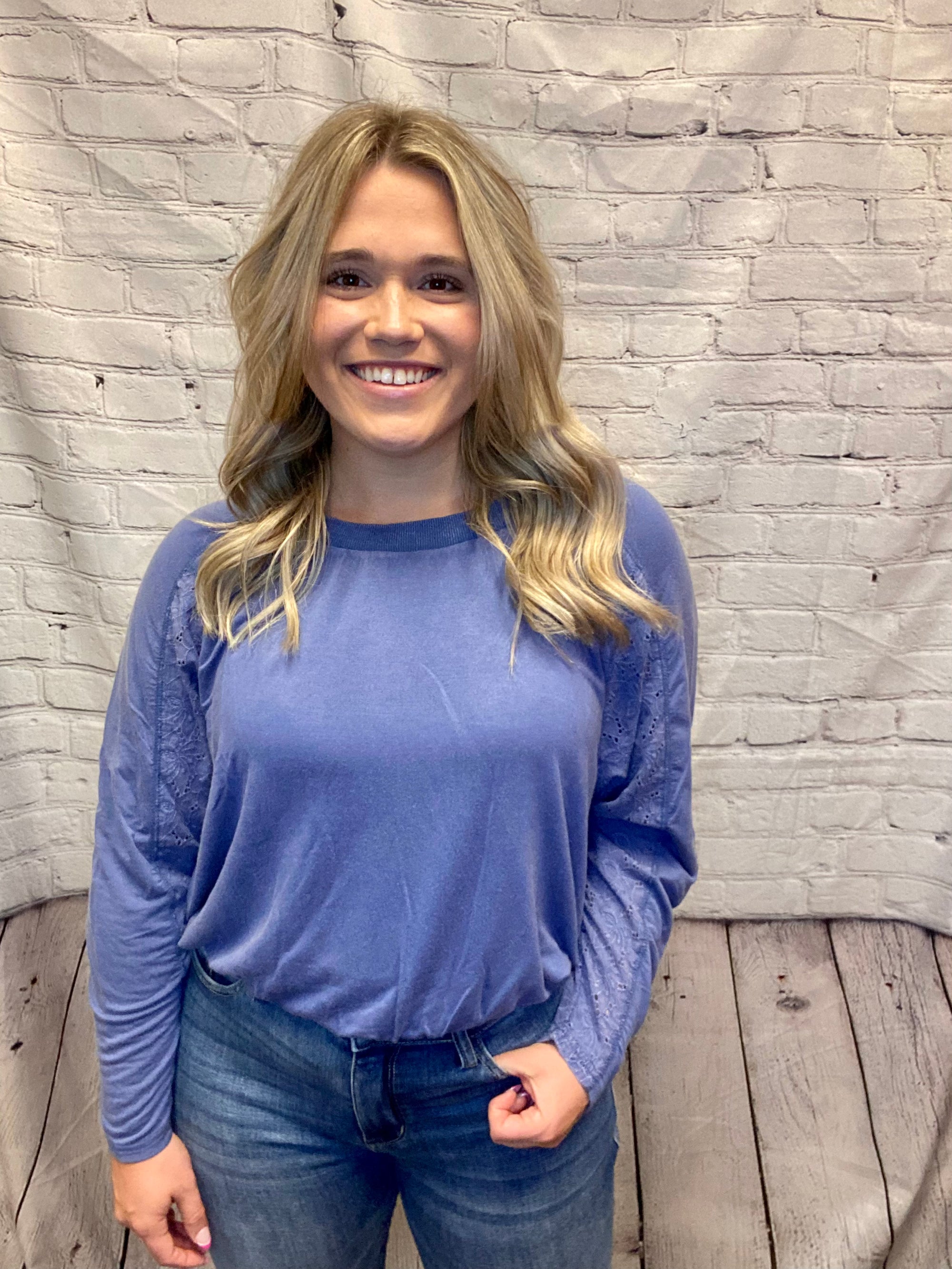 Periwinkle Lace Top