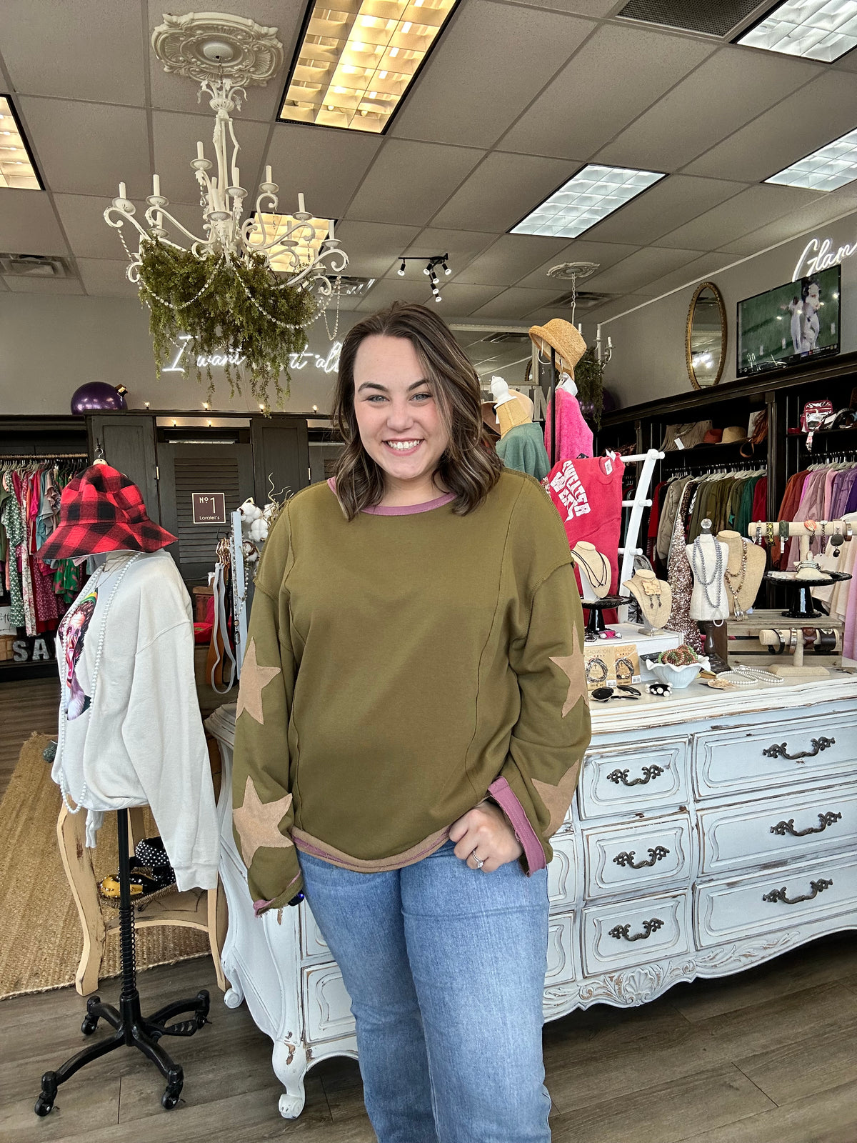 Mossy Star Patches Sweatshirt