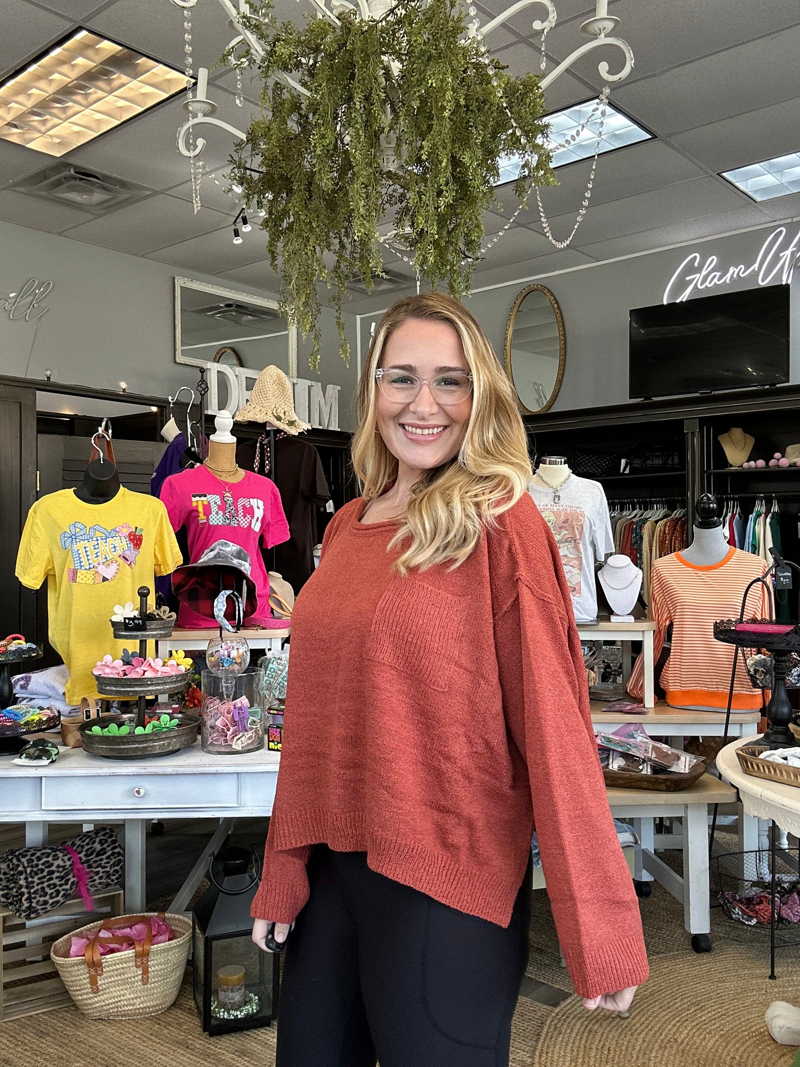 Pumpkin Spice Pocket Sweater
