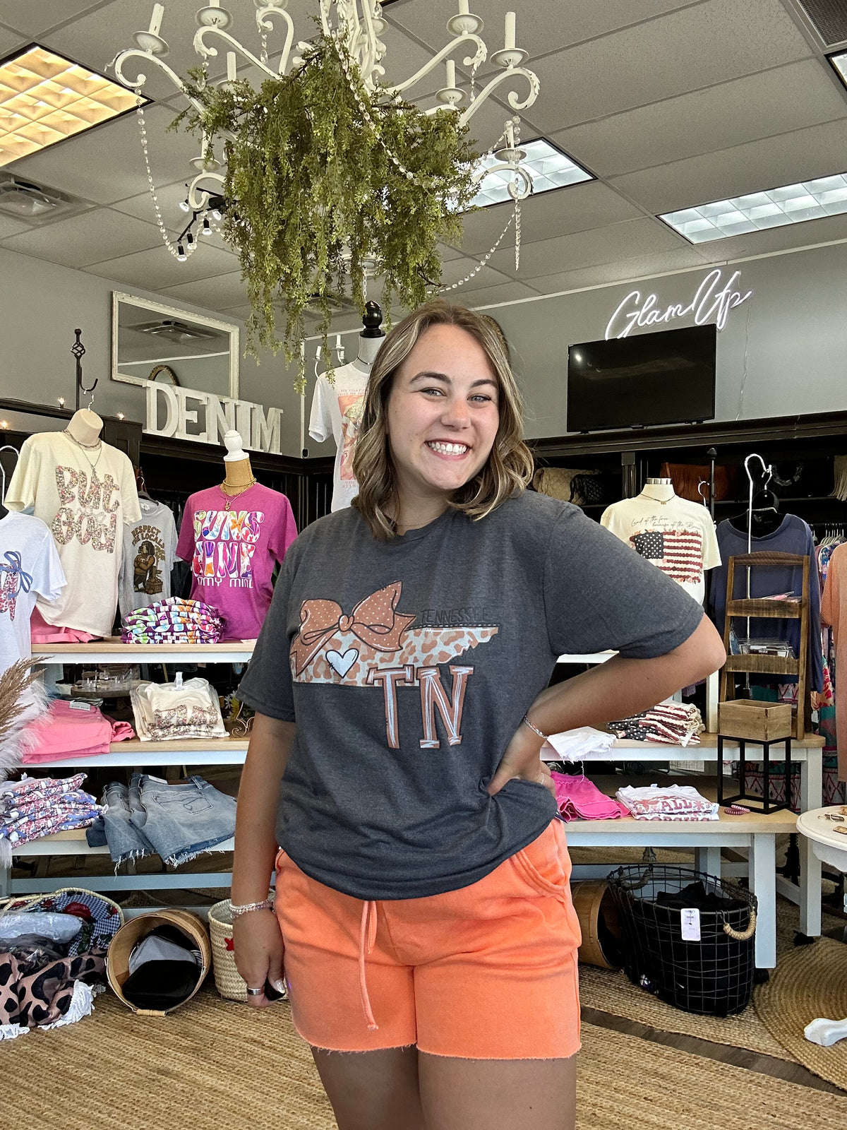 Tennessee Leopard Bow Tee