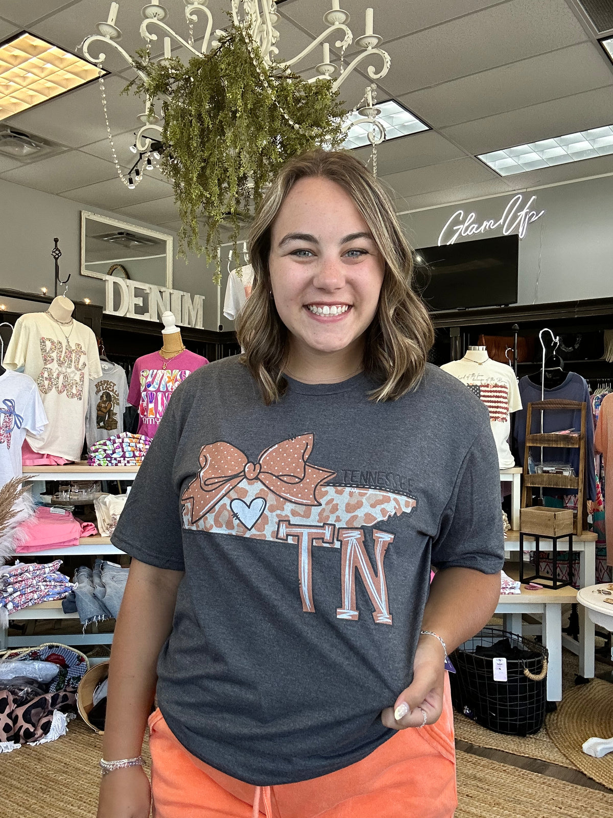 Tennessee Leopard Bow Tee