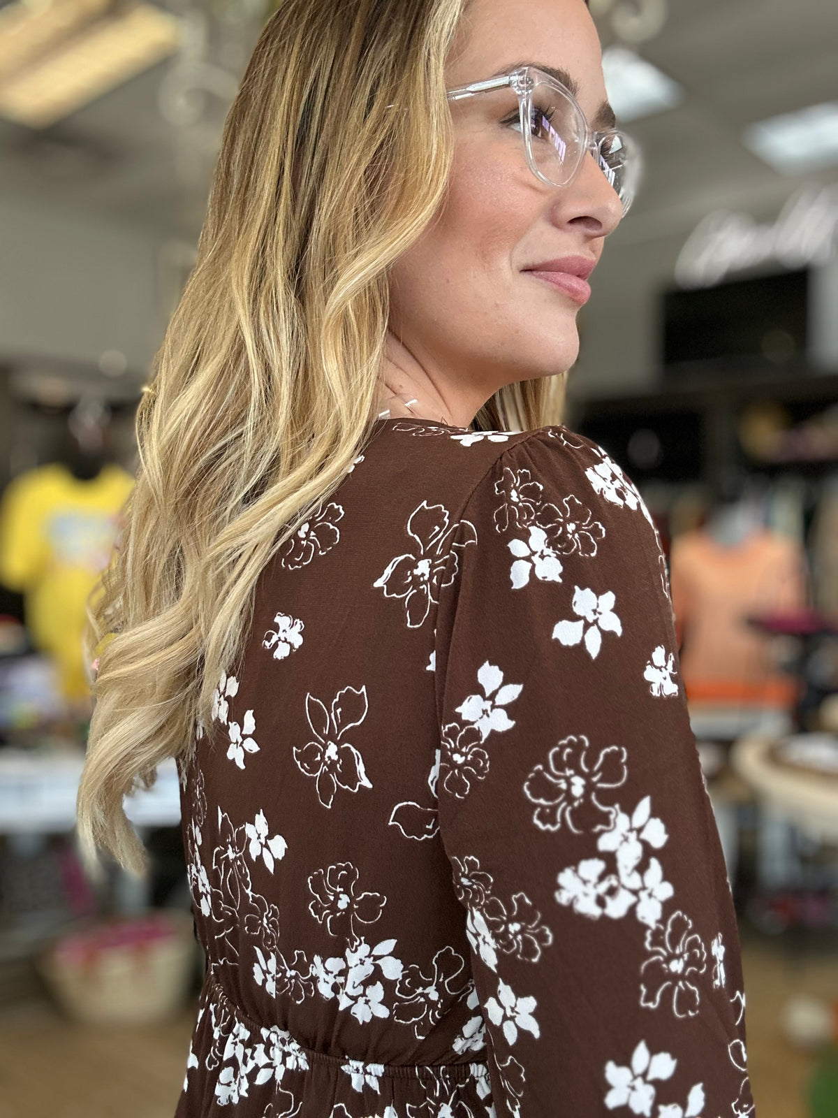 Chocolate Fall Blooms Top