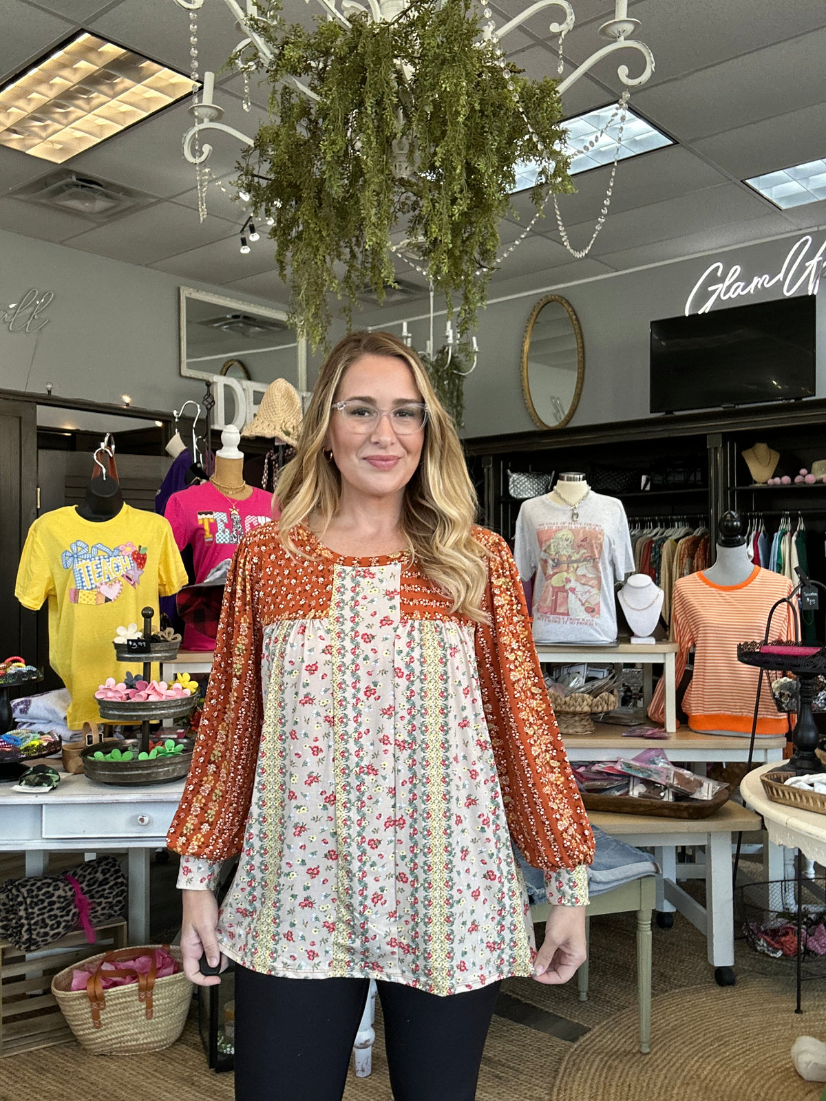 Harvest Meadows Floral Top