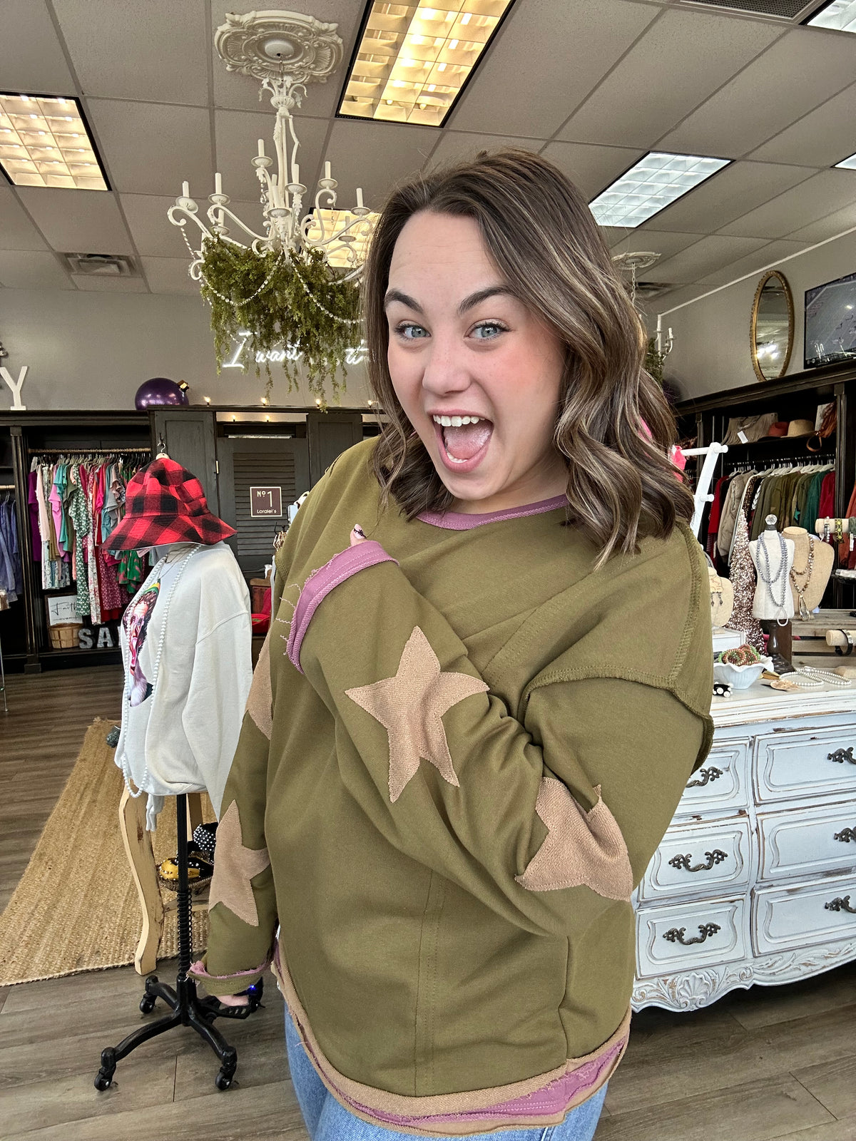 Mossy Star Patches Sweatshirt