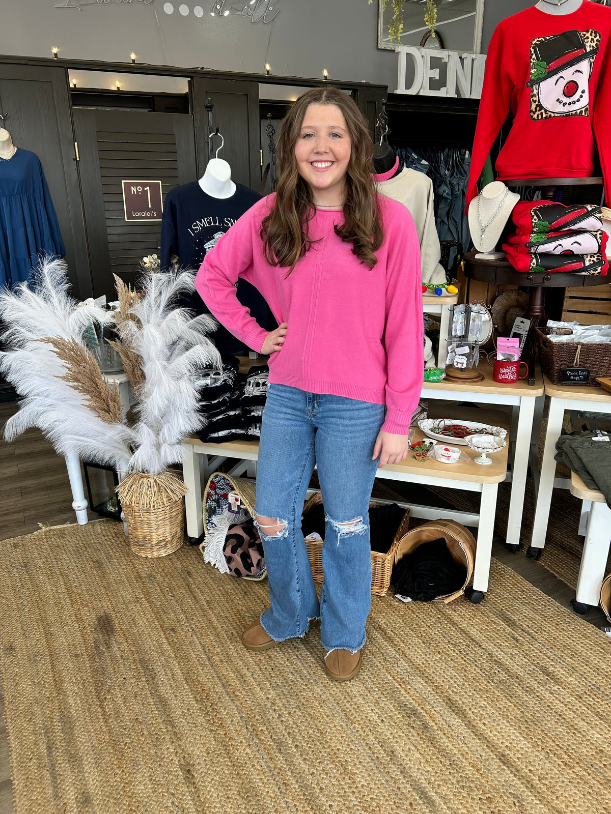 Belle Fushia Sweater