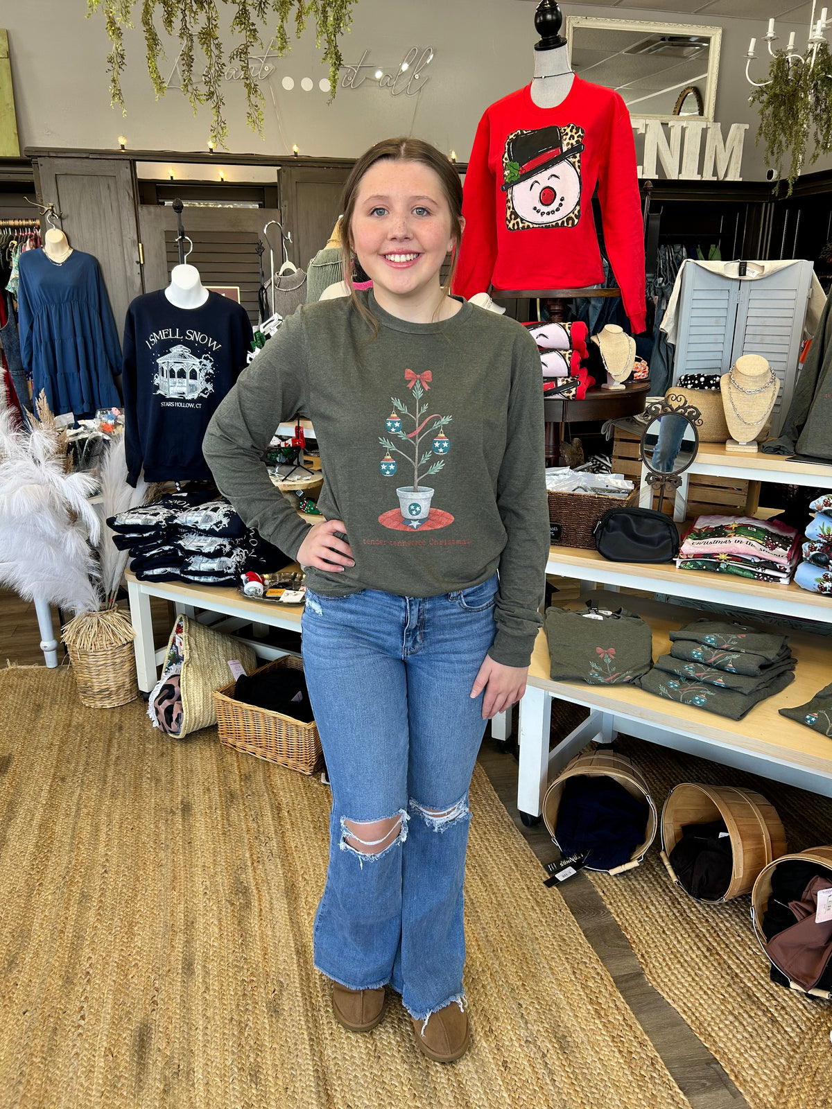 Tender Tennessee Christmas Long Sleeve Tee