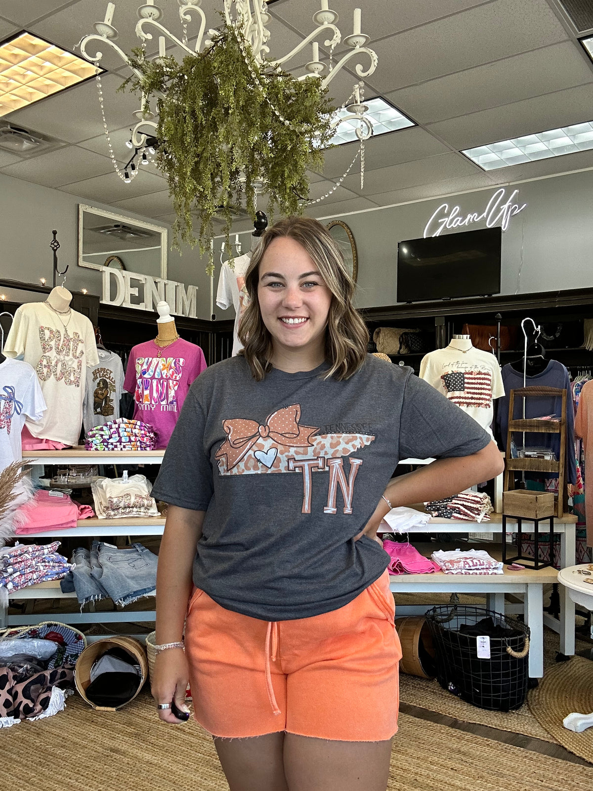 Tennessee Leopard Bow Tee