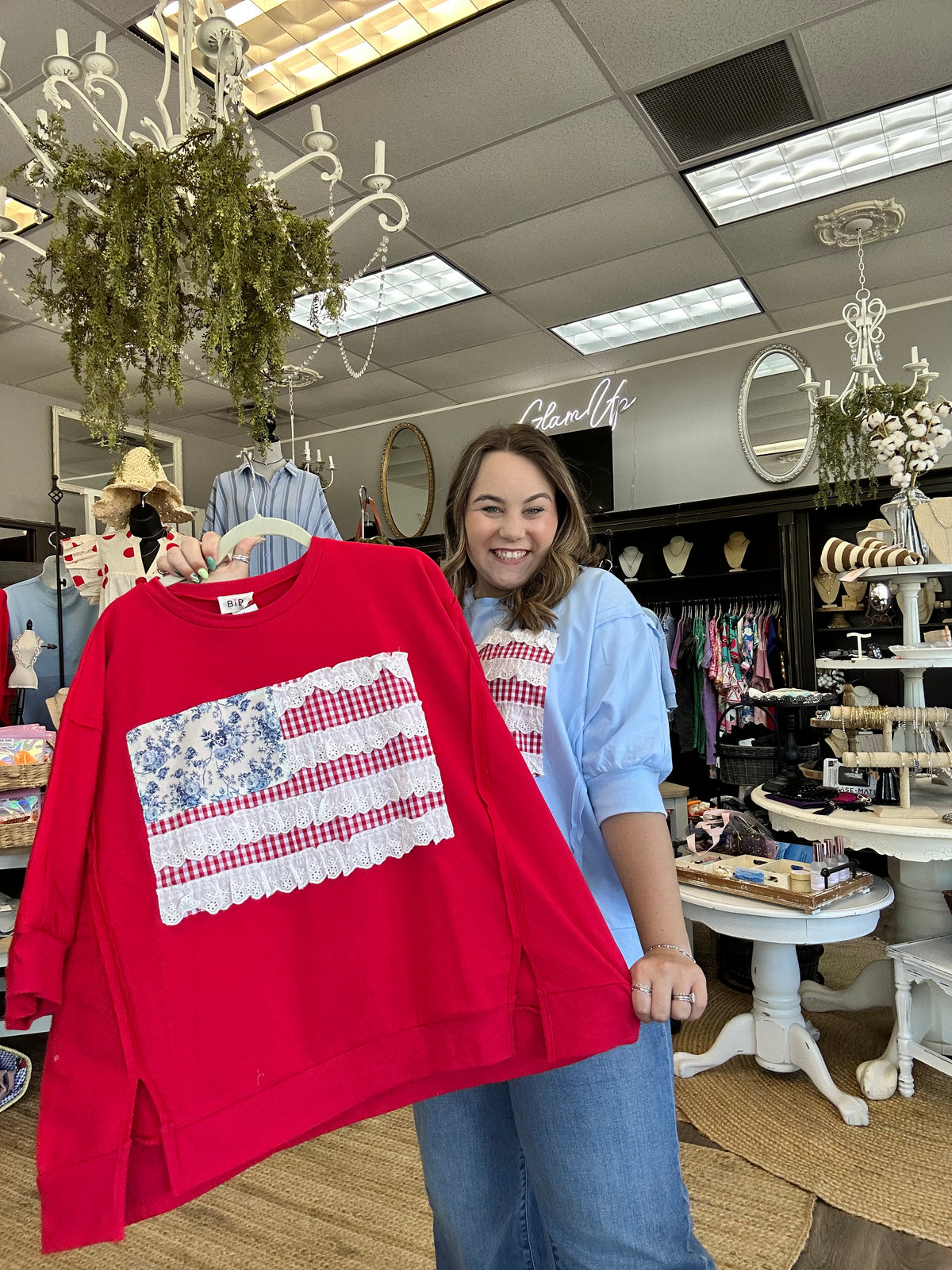 Patchwork Flag Top