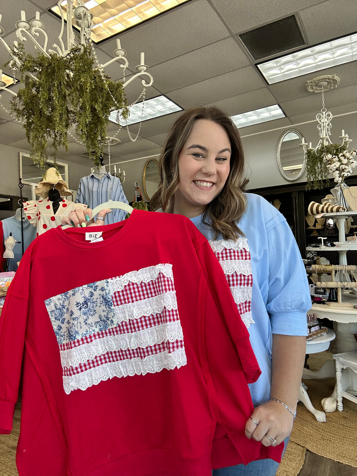 Patchwork Flag Top