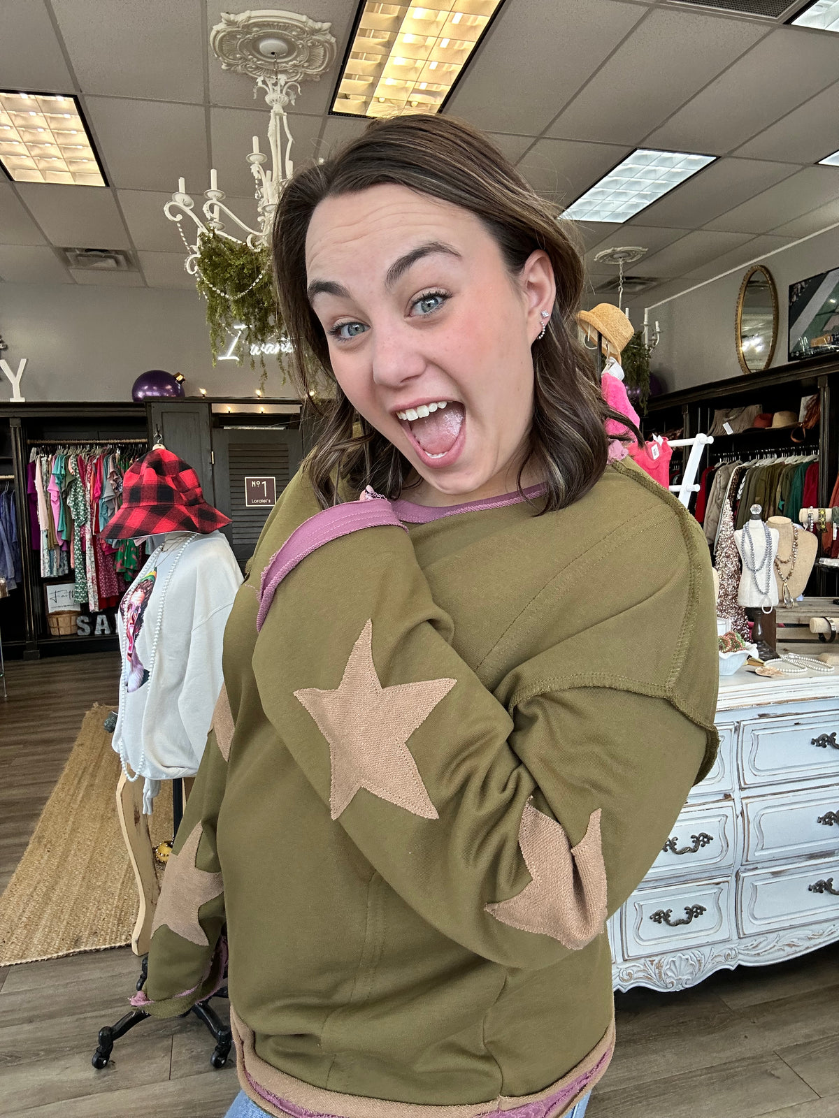 Mossy Star Patches Sweatshirt
