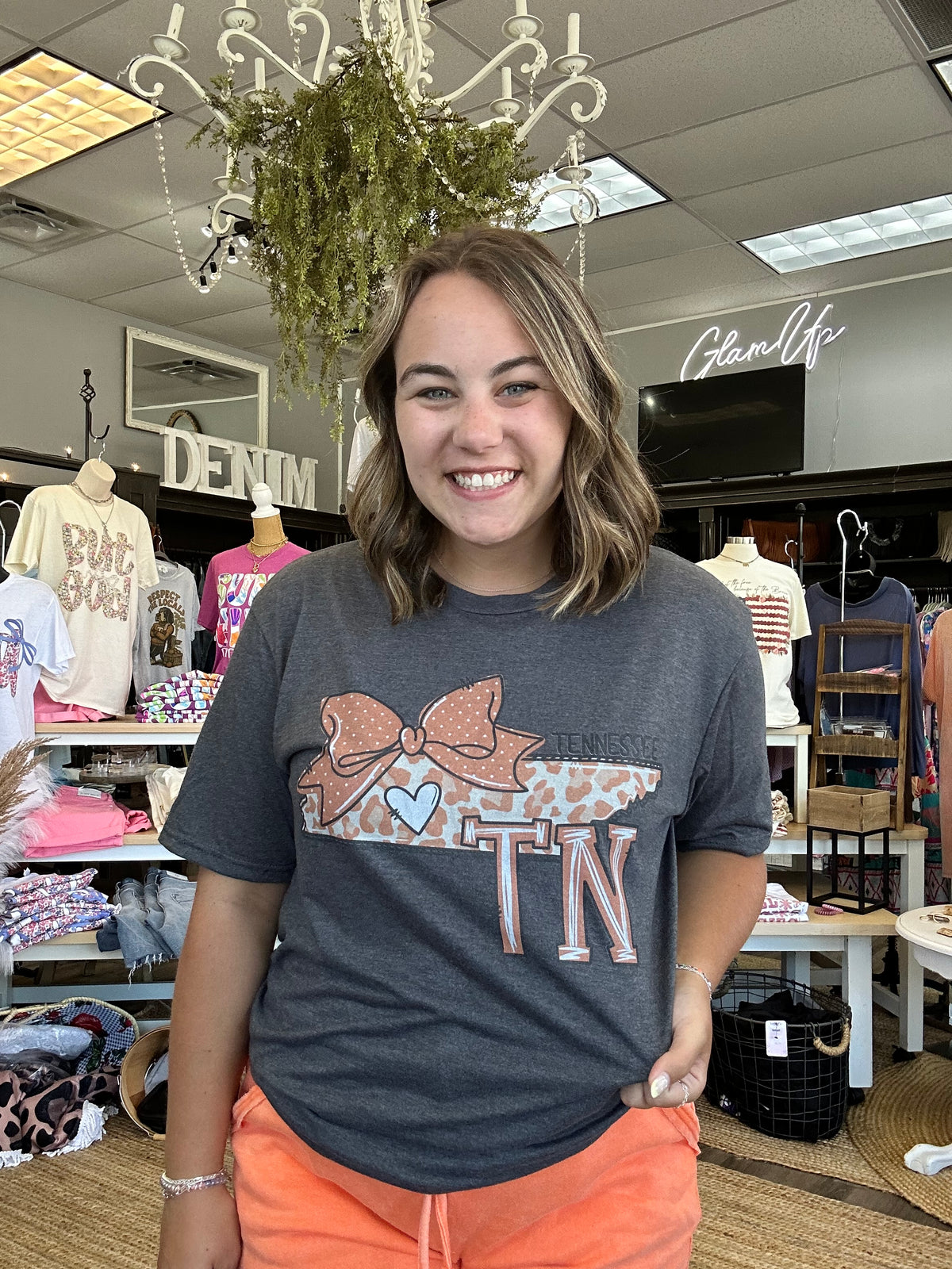 Tennessee Leopard Bow Tee