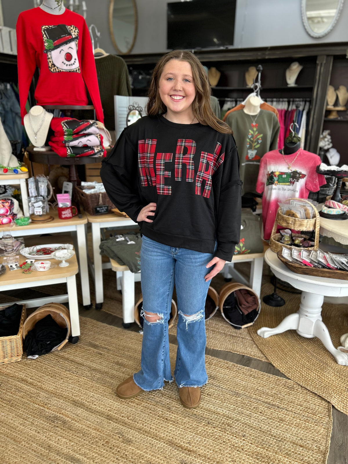 Merry Plaid Pullover