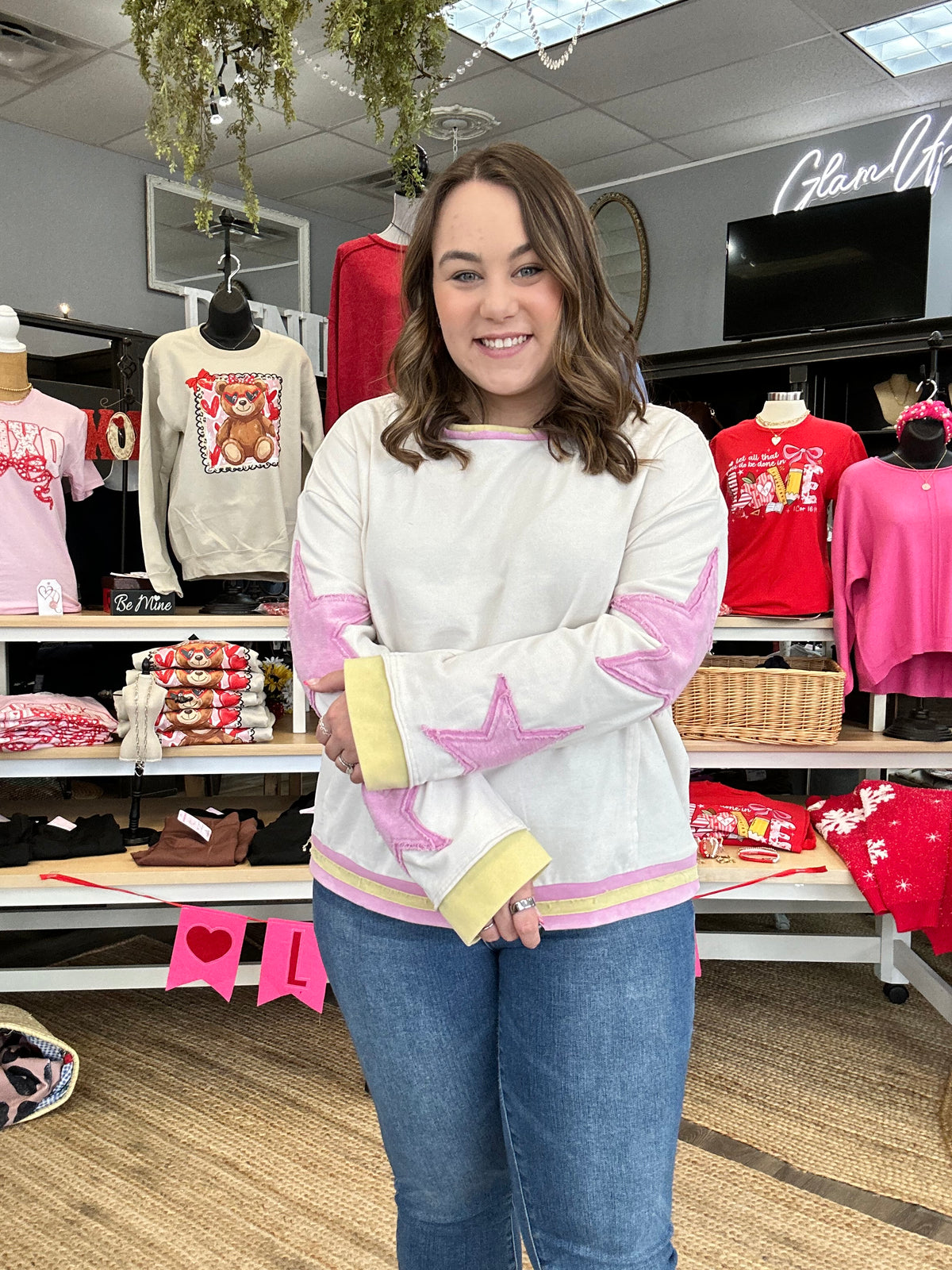 Pastel Star Patch Pullover