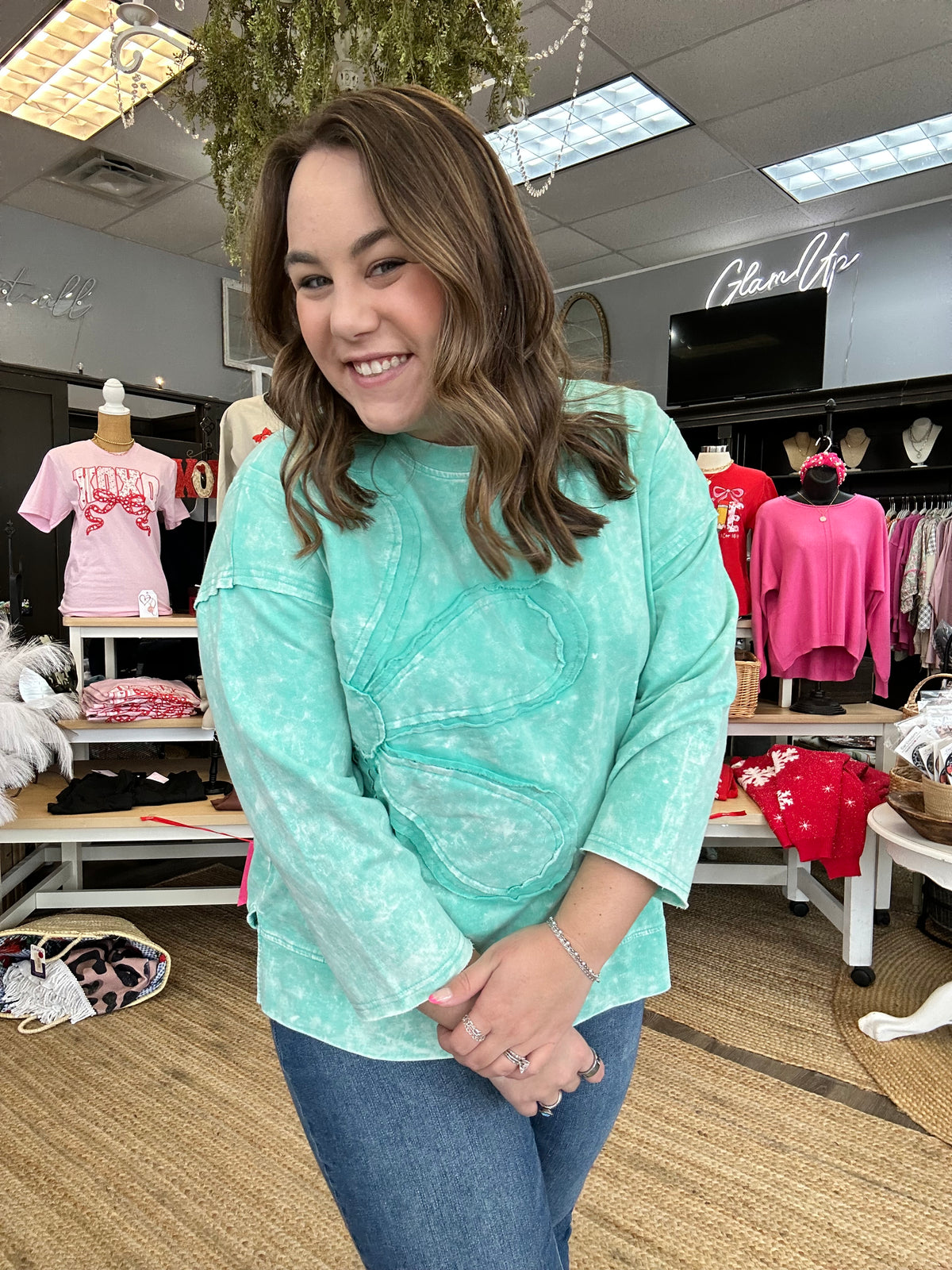 Floral Stitch Pullover