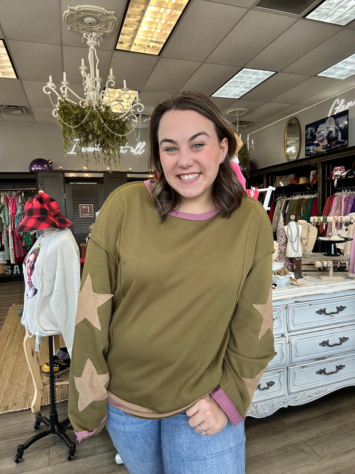 Mossy Star Patches Sweatshirt