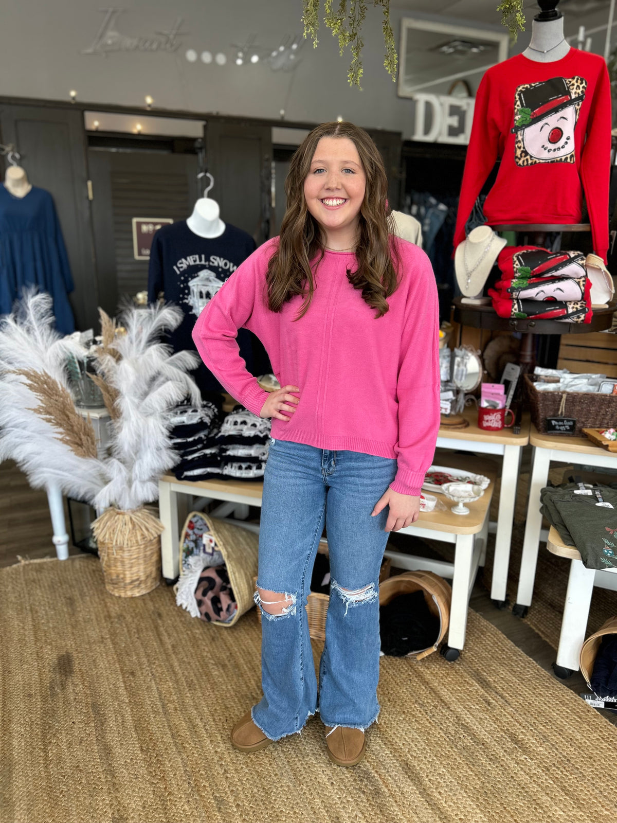 Belle Fushia Sweater