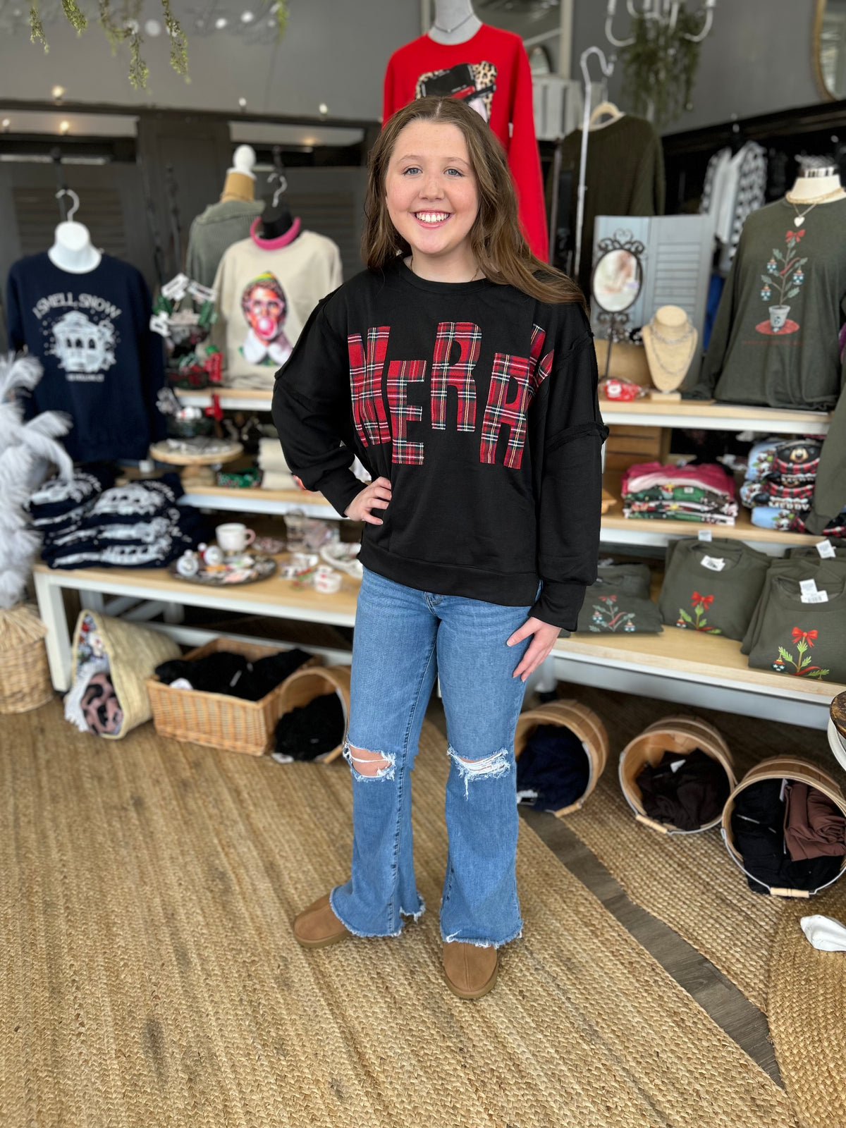 Merry Plaid Pullover