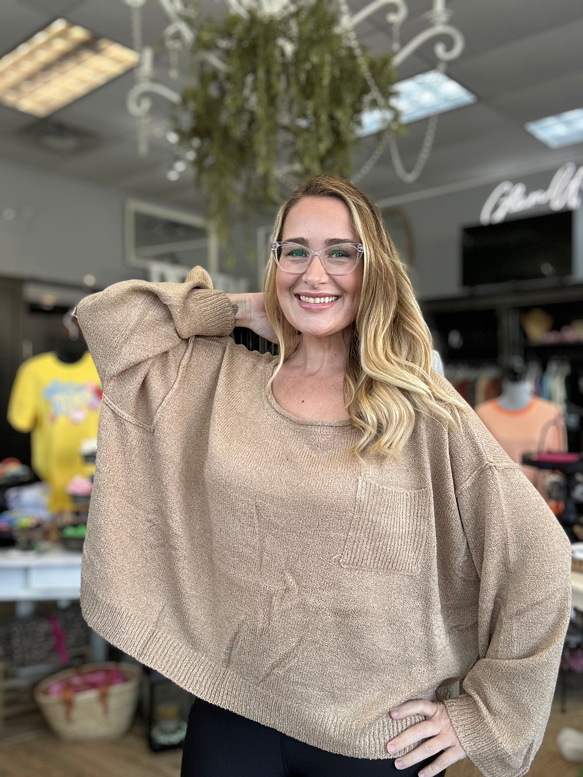 Caramel Latte Pocket Sweater