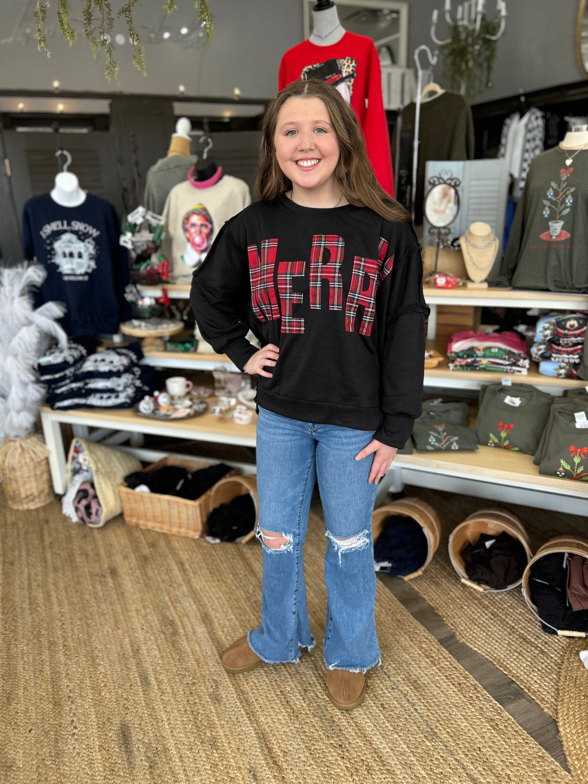 Merry Plaid Pullover