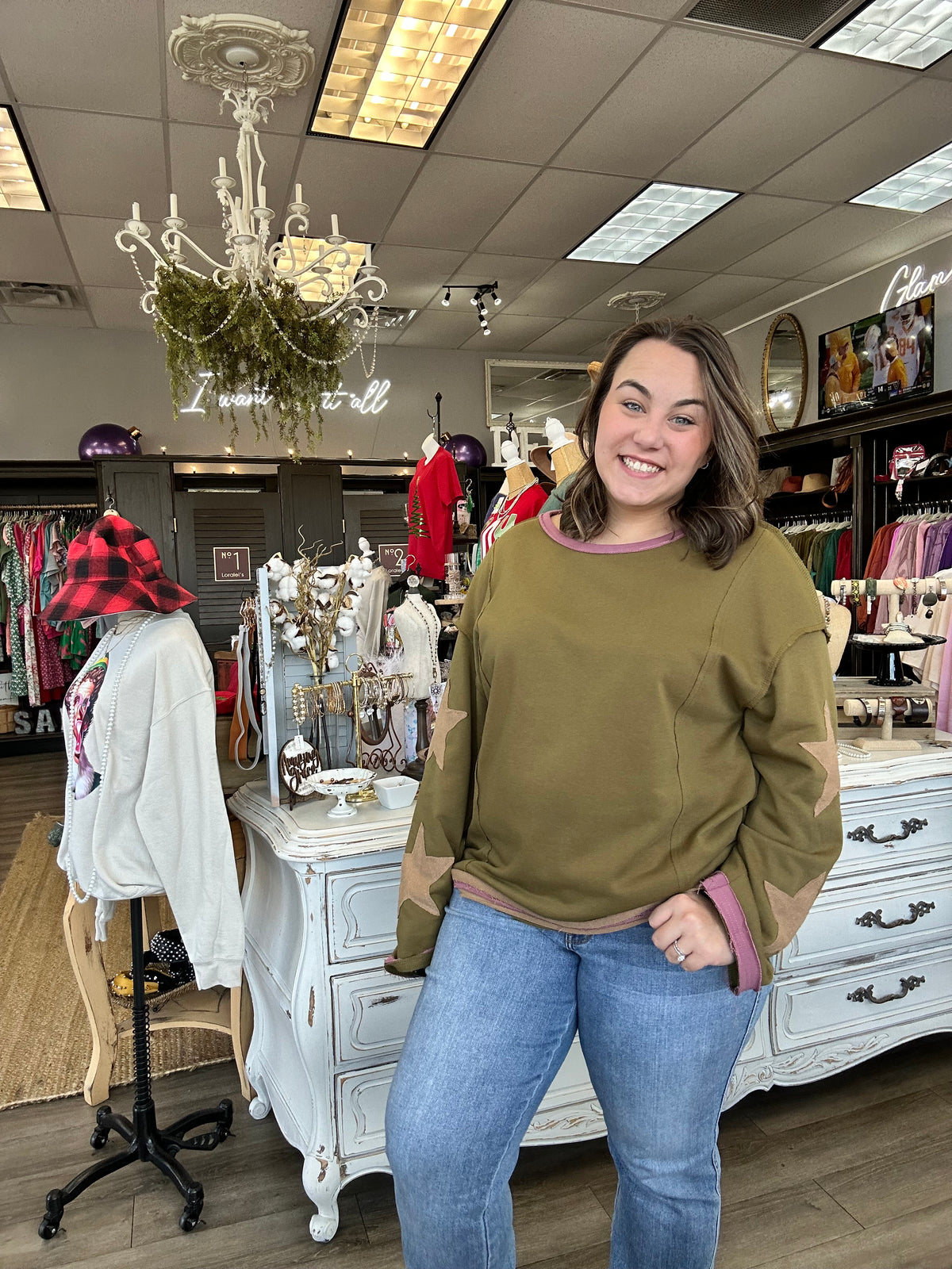 Mossy Star Patches Sweatshirt