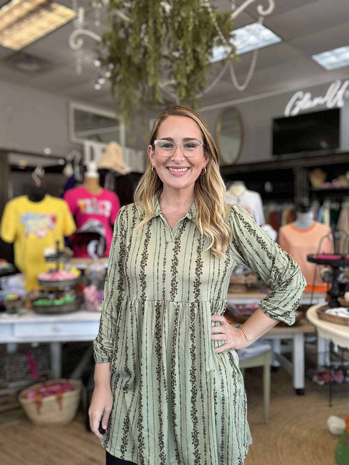 Sage &amp; Sweet Floral Dress