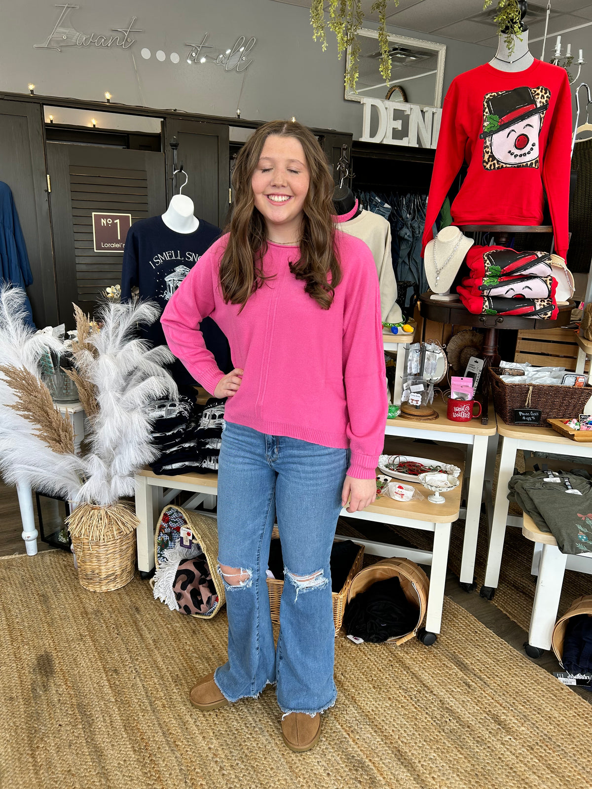 Belle Fushia Sweater