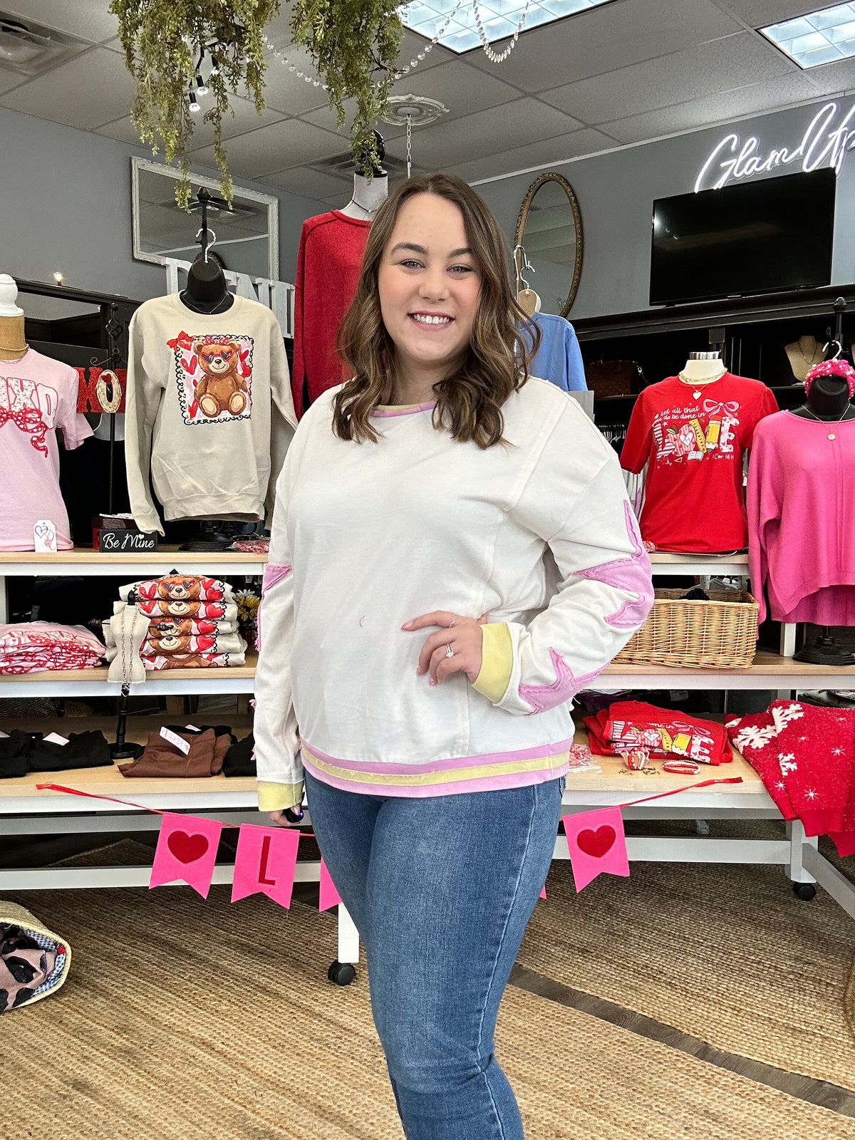 Pastel Star Patch Pullover