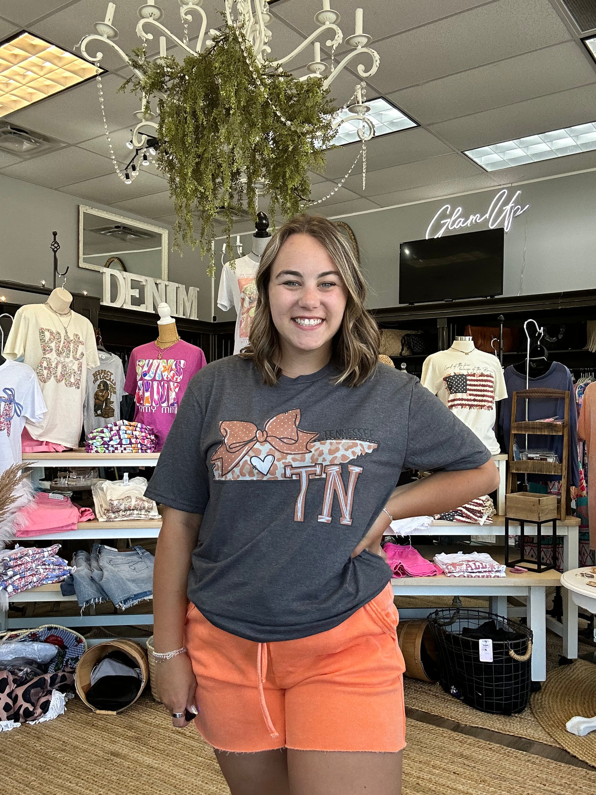 Tennessee Leopard Bow Tee