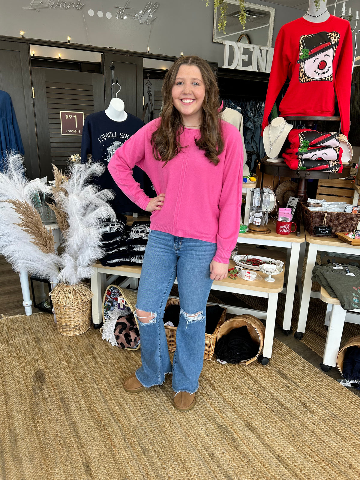 Belle Fushia Sweater