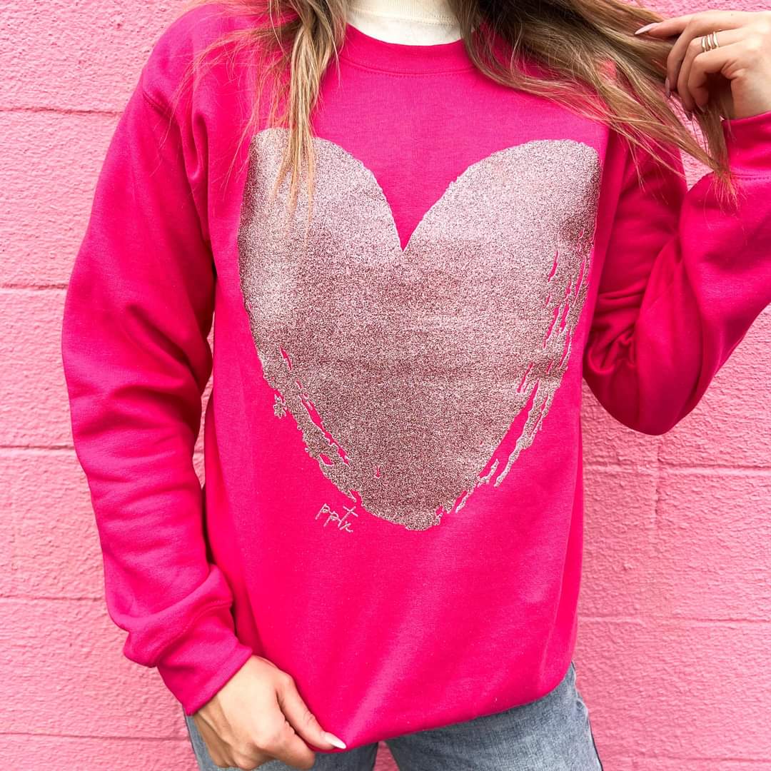 Fabulous Pink Glitter Sweatshirt