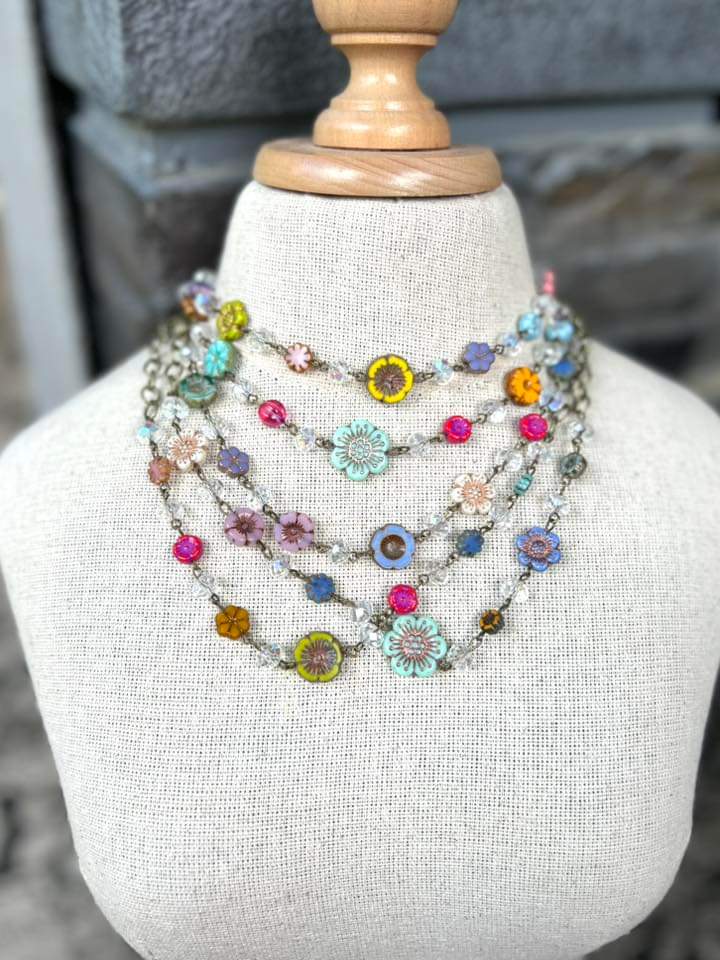 Colorful Flower Necklaces