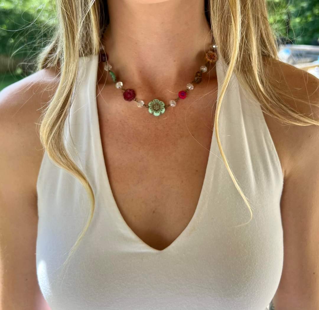 Colorful Flower Necklaces