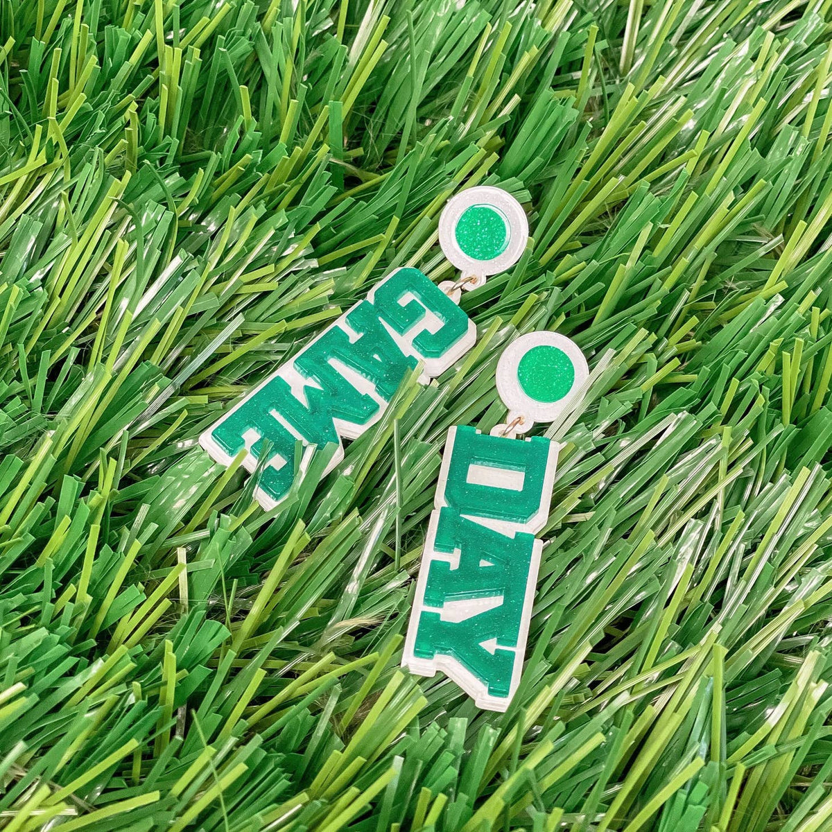 Game Day Green Earrings