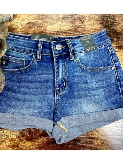 Kids Dark Wash Shorts