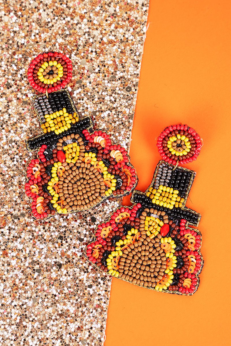 Turkey Seed Bead Earrings