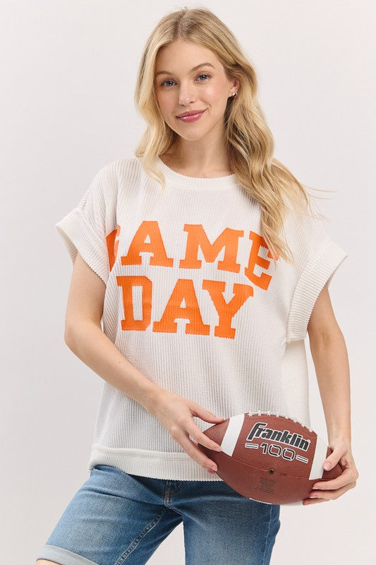 Game Day Textured Top