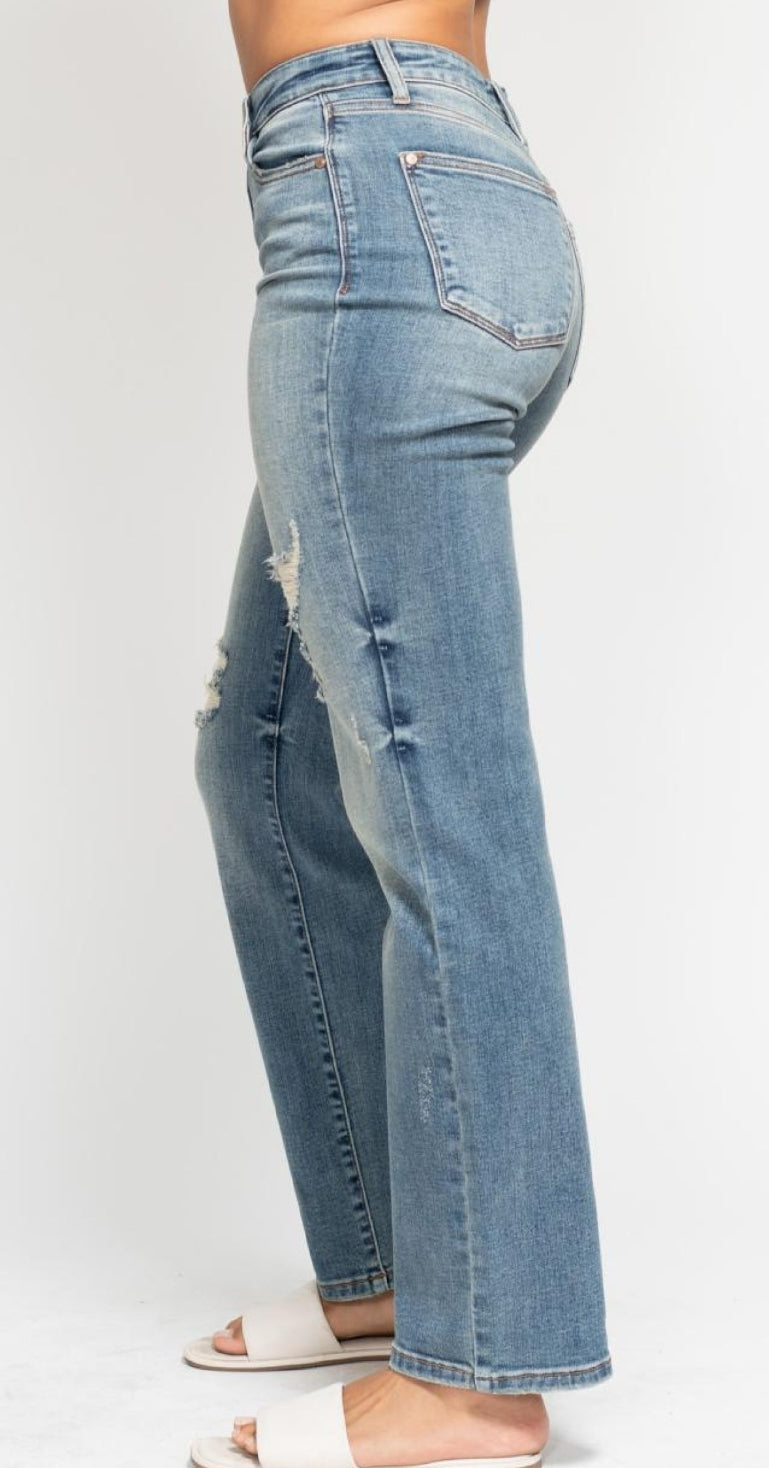 Ellison Distressed Dad Jeans by Judy Blue