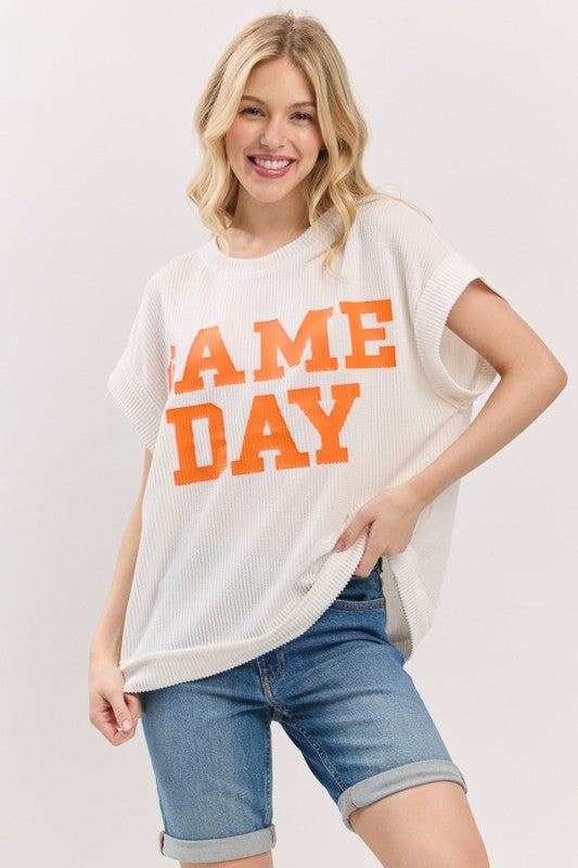 Game Day Textured Top