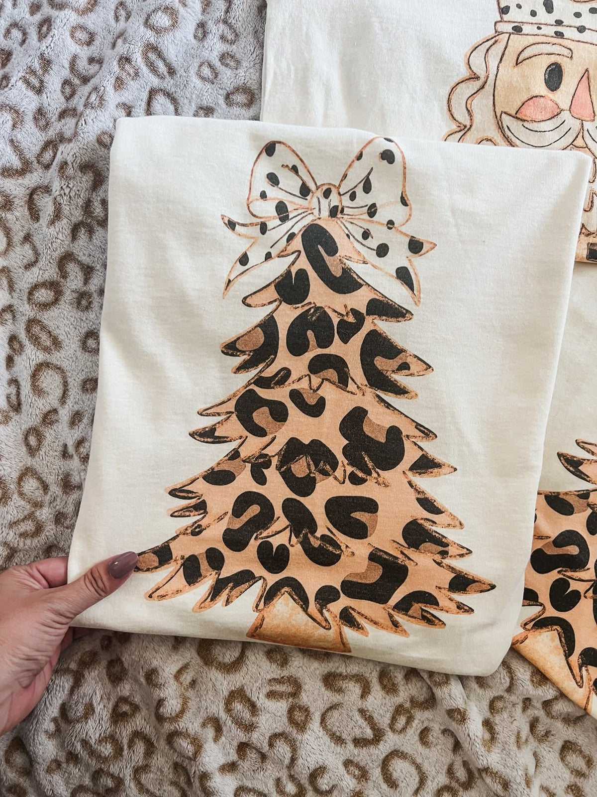 Leopard Christmas Tree &amp; Nutcracker Tees