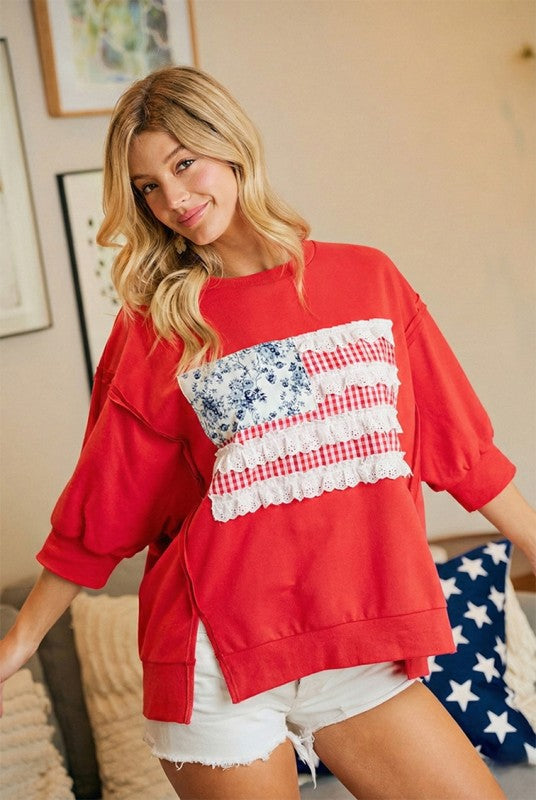 Patchwork Flag Top