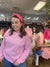 Spring Pink Corded Pullover