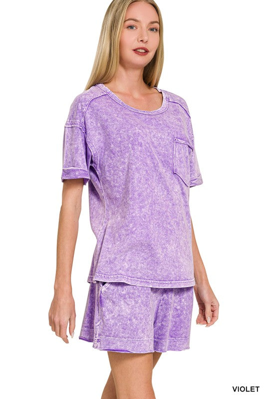 Weekend Washed Short Set