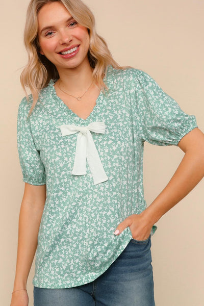 Sagey Floral Bow Top