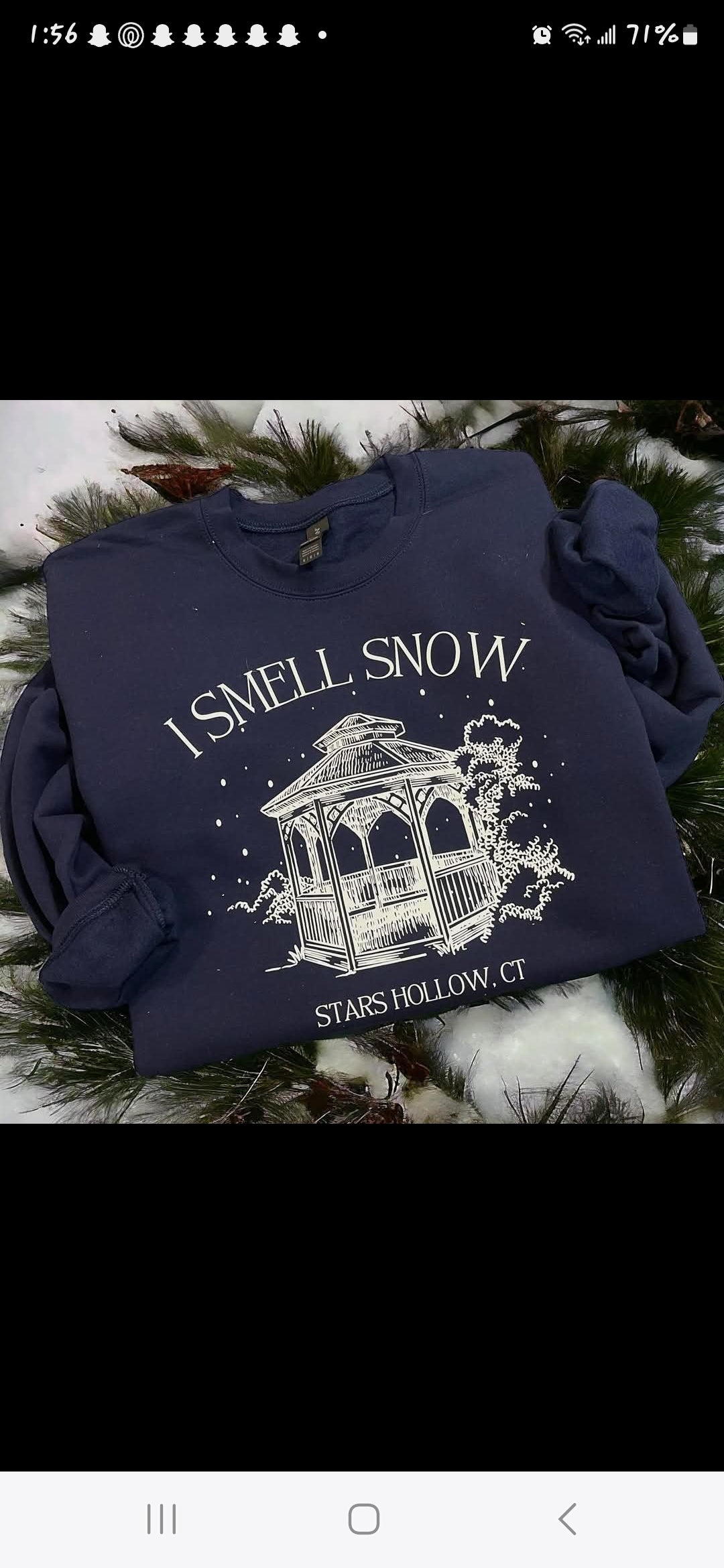 I Smell Snow Navy Crew Sweatshirt