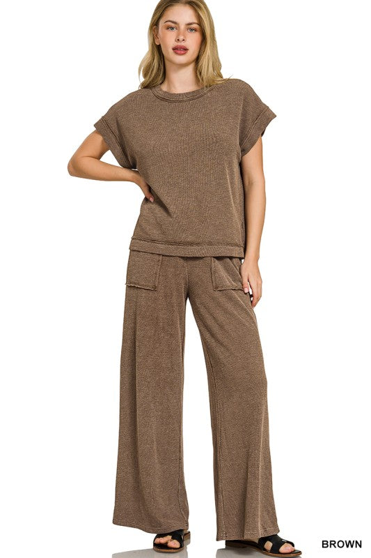Delilah Short Sleeve Pant Set
