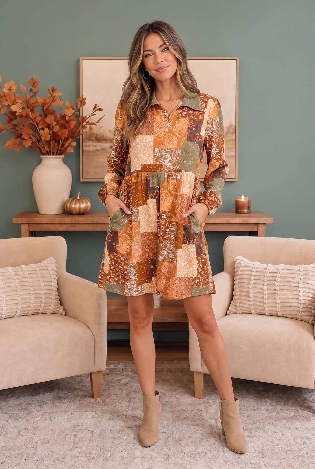 Harvest Patchwork Dress