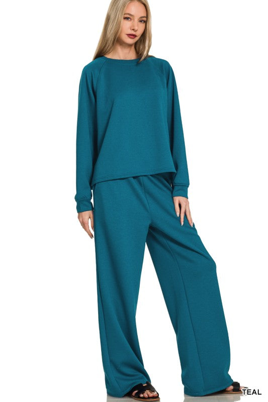 Cozy Wide Leg Casual Set