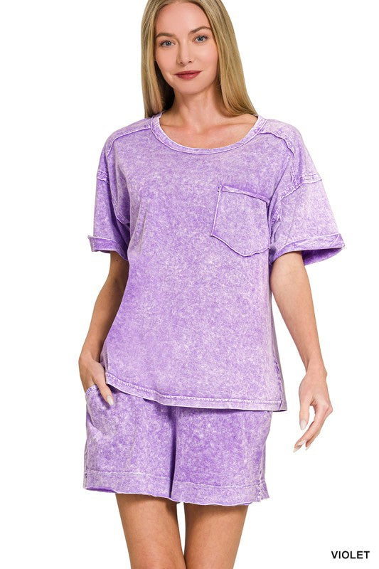 Weekend Washed Short Set