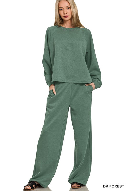 Cozy Wide Leg Casual Set