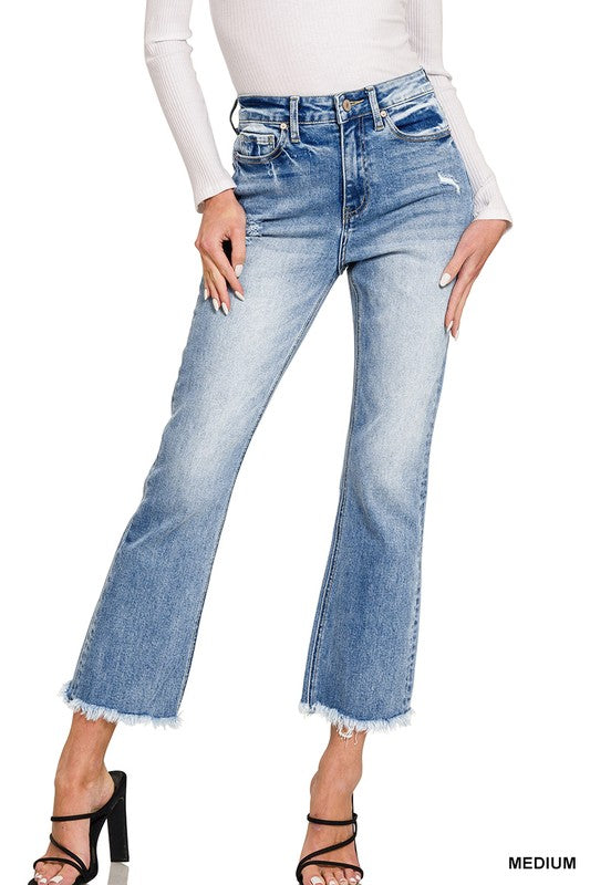 Cropped Flare Denim